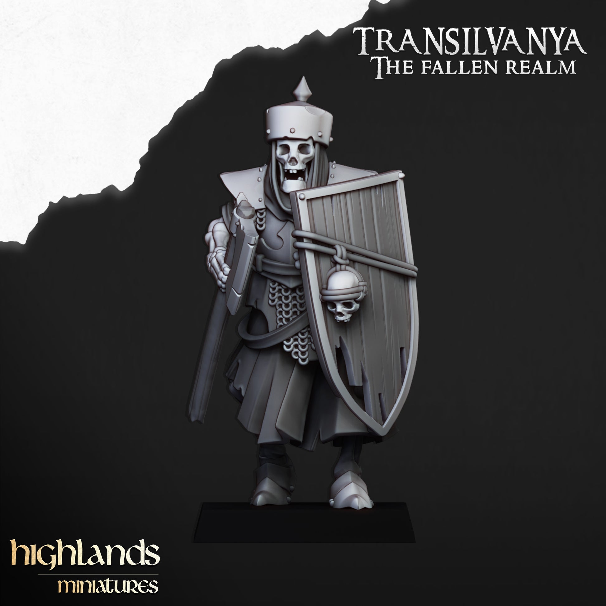 Miniatura Guardia Esquelética Condes Vampiro resina 28mm sin pintar - Drakholm