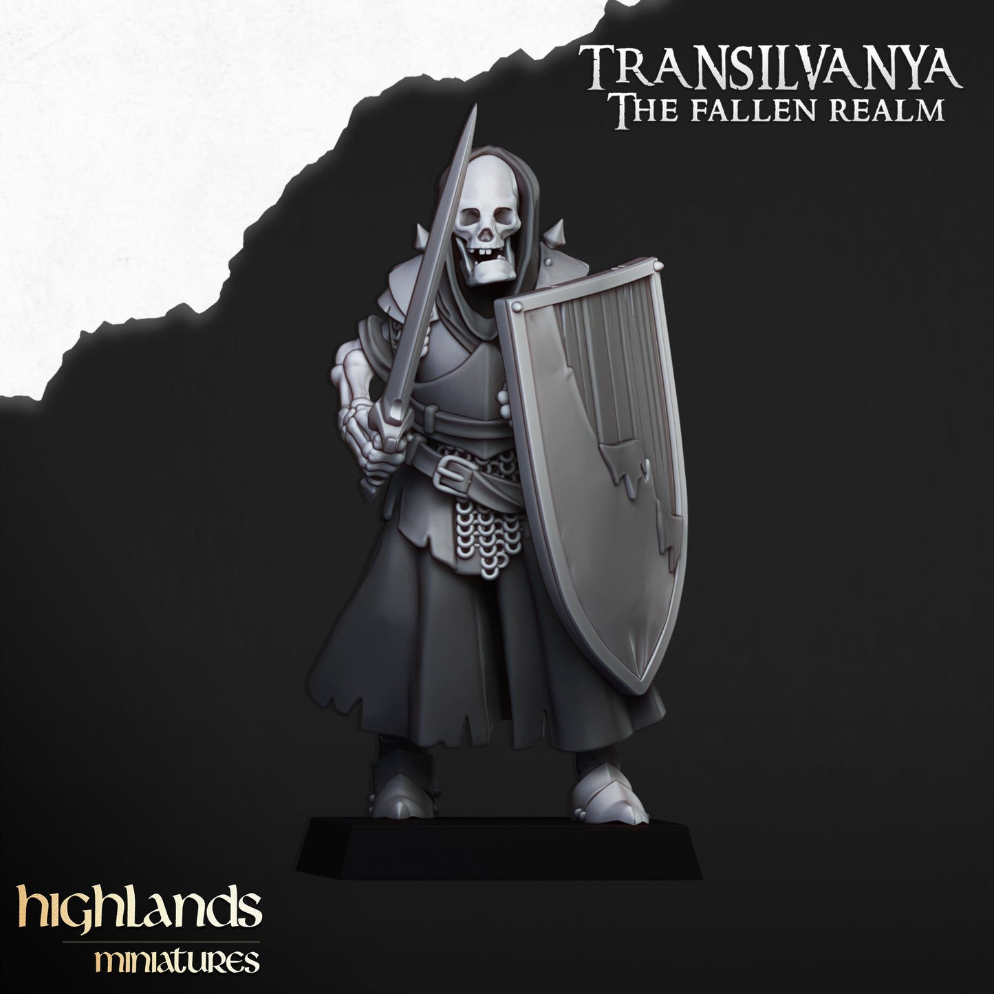 Miniatura Guardia Esquelética Condes Vampiro resina 28mm sin pintar - Drakholm