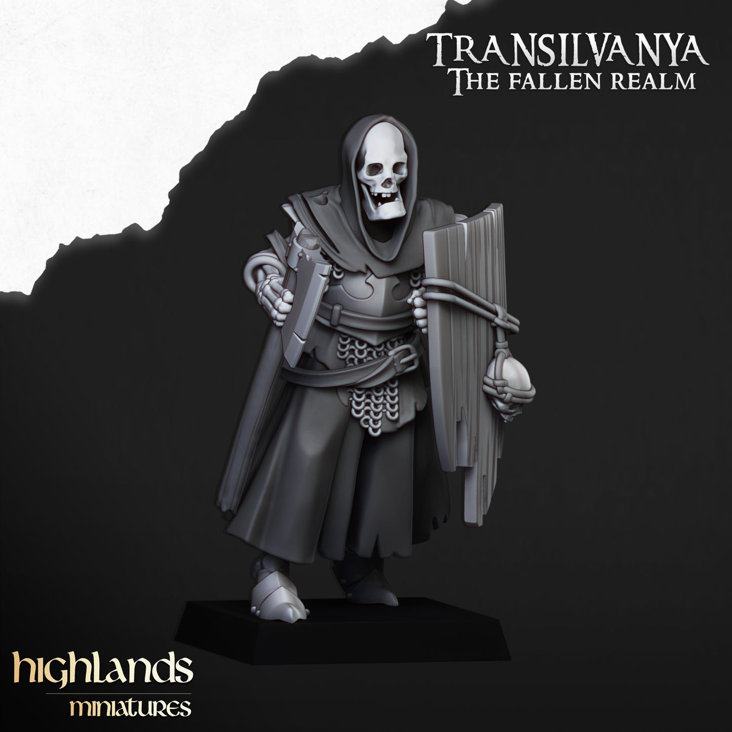 Miniatura Guardia Esquelética Condes Vampiro resina 28mm sin pintar - Drakholm