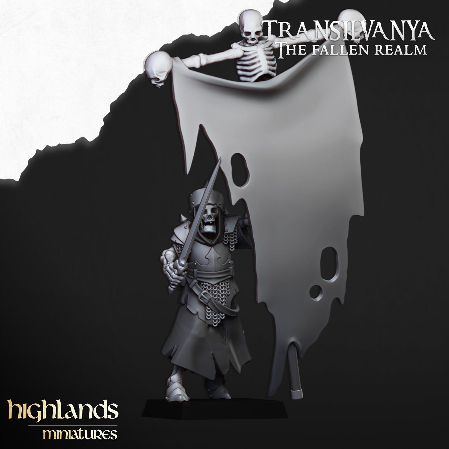 Miniatura Guardia Esquelética Condes Vampiro resina 28mm sin pintar - Drakholm