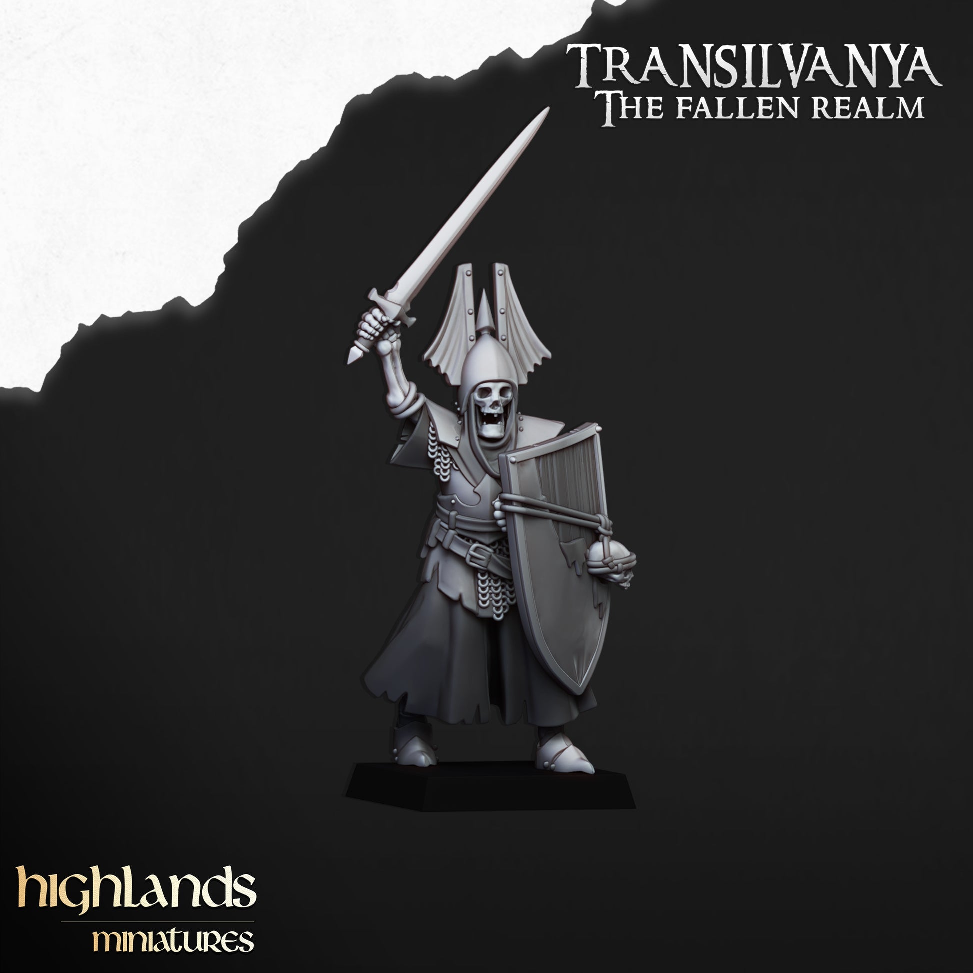 Miniatura Guardia Esquelética Condes Vampiro resina 28mm sin pintar - Drakholm