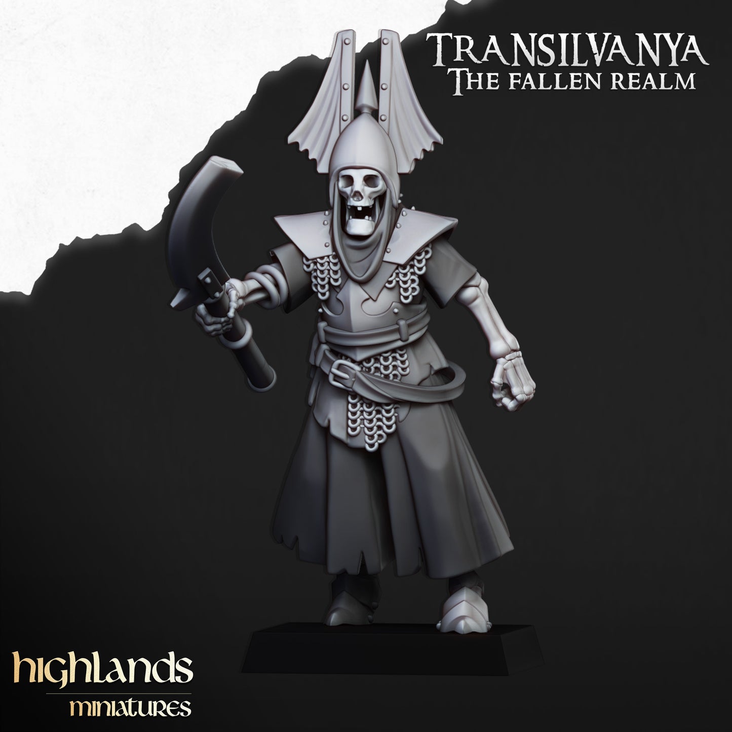 Miniatura Guardia Esquelética Condes Vampiro resina 28mm sin pintar - Drakholm