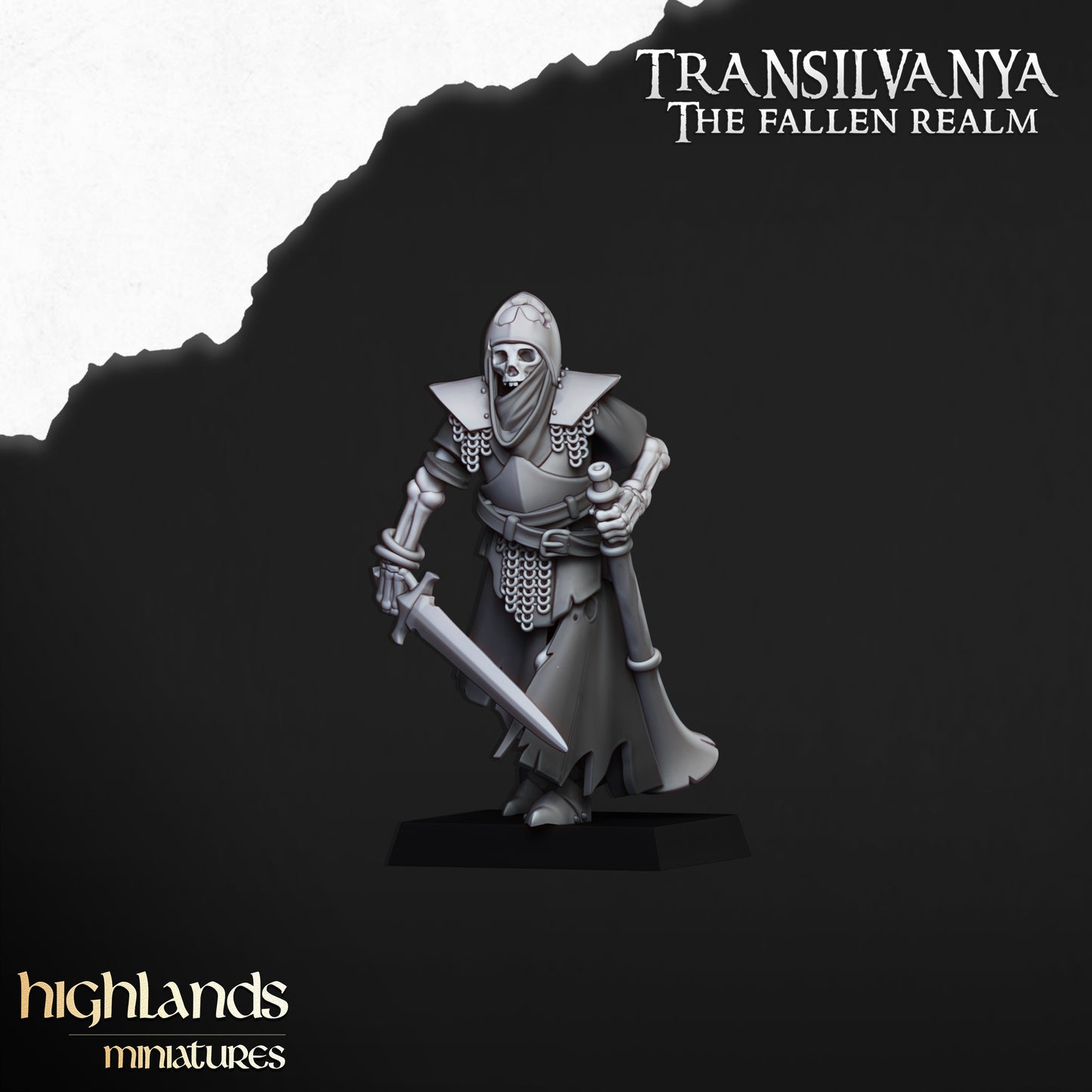 Miniatura Guardia Esquelética Condes Vampiro resina 28mm sin pintar - Drakholm
