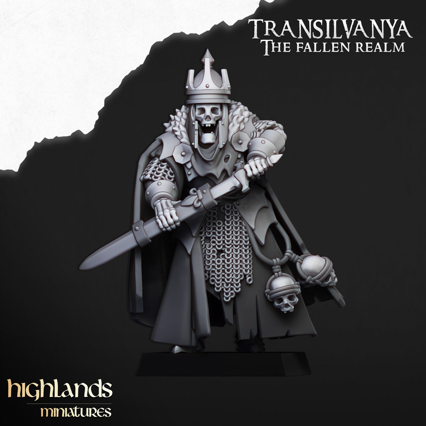 Miniatura Señor Esquelético Condes Vampiro resina 28mm sin pintar - Drakholm