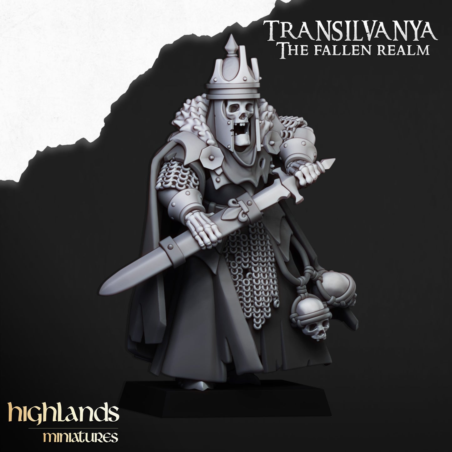 Miniatura Señor Esquelético Condes Vampiro resina 28mm sin pintar - Drakholm