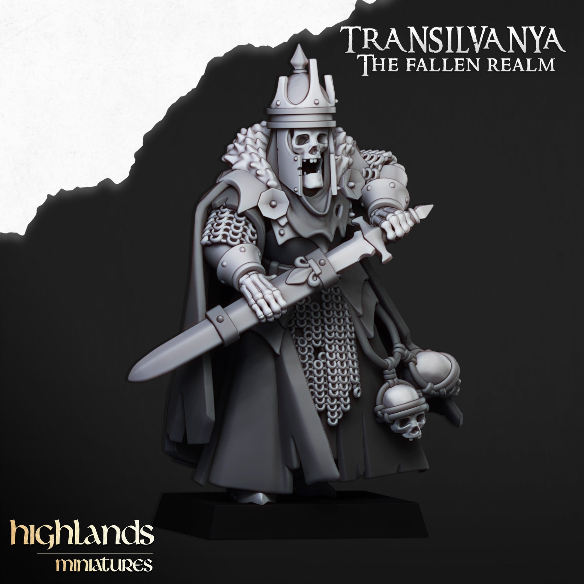 Miniatura Señor Esquelético Condes Vampiro resina 28mm sin pintar - Drakholm