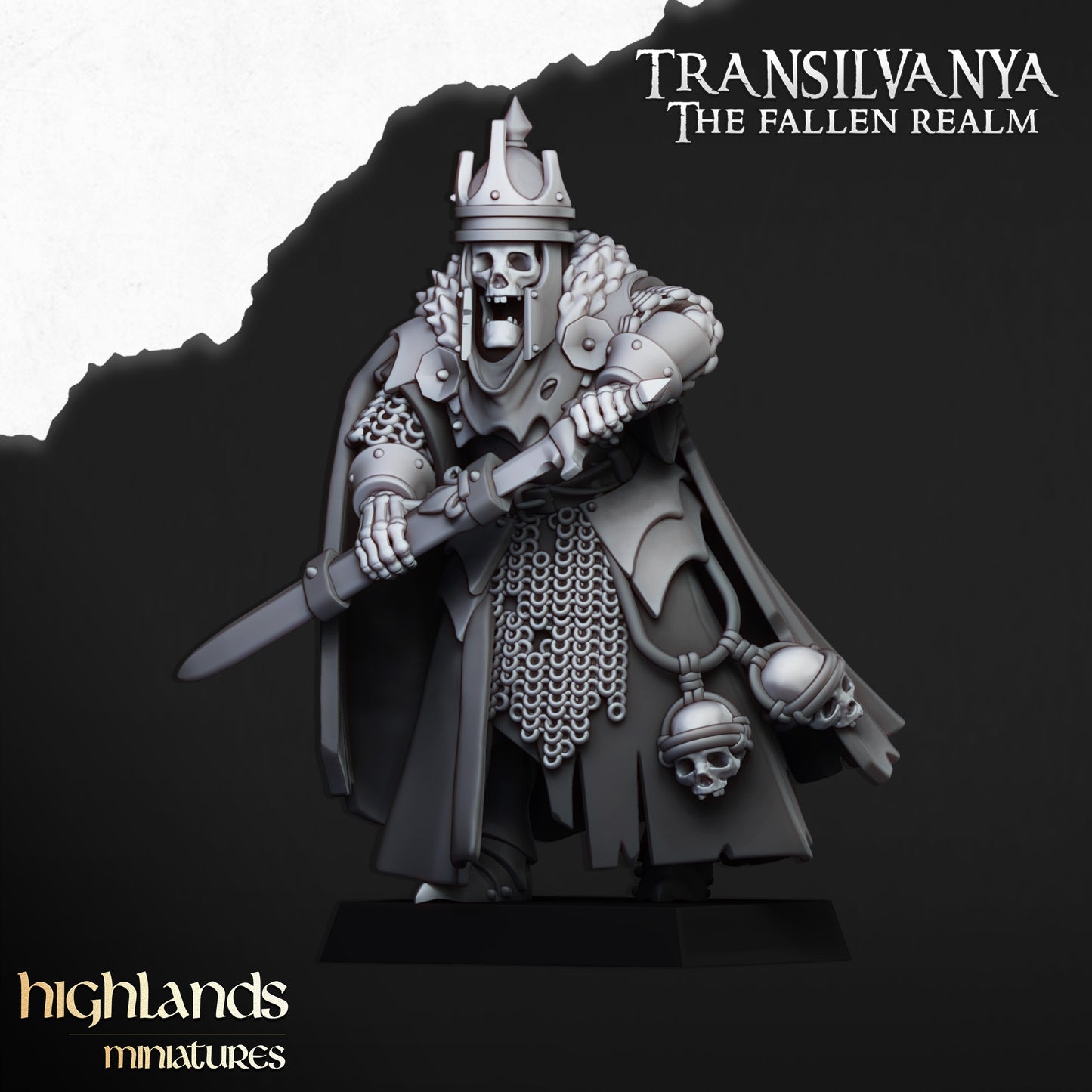 Miniatura Señor Esquelético Condes Vampiro resina 28mm sin pintar - Drakholm