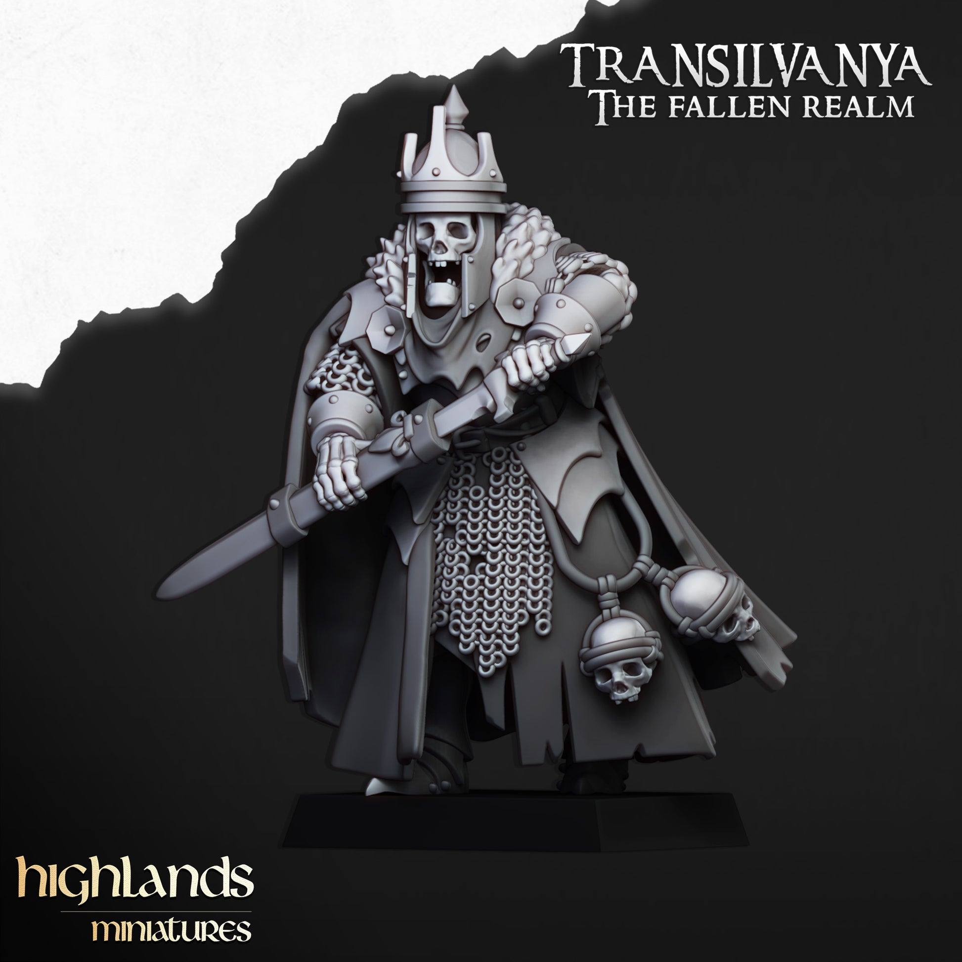 Miniatura Señor Esquelético Condes Vampiro resina 28mm sin pintar - Drakholm
