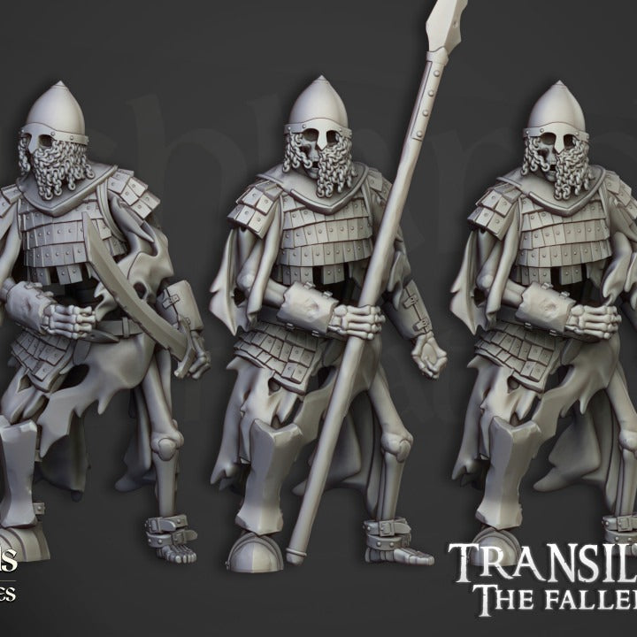 Miniatura Guardia Boyardo Esquelética Condes Vampiro resina 28mm sin pintar - Drakholm