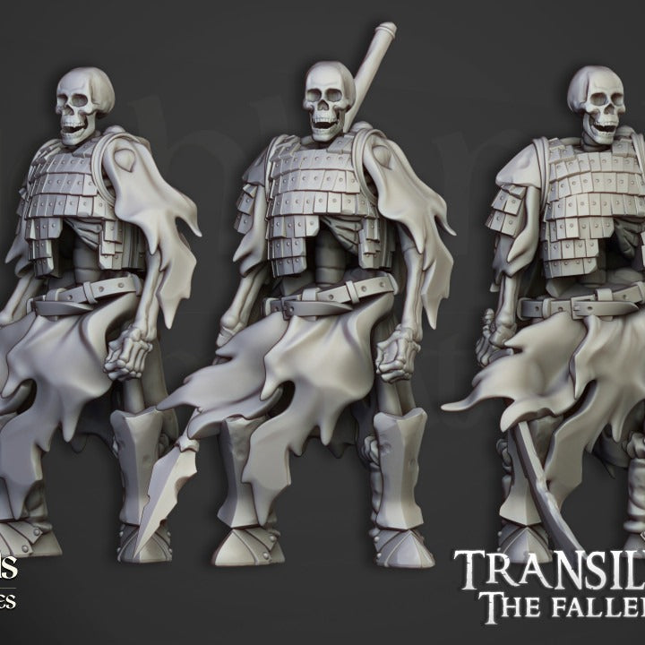 Miniatura Guardia Boyardo Esquelética Condes Vampiro resina 28mm sin pintar - Drakholm