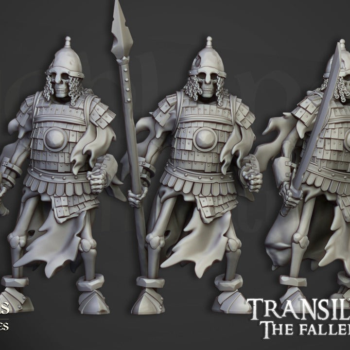 Miniatura Guardia Boyardo Esquelética Condes Vampiro resina 28mm sin pintar - Drakholm