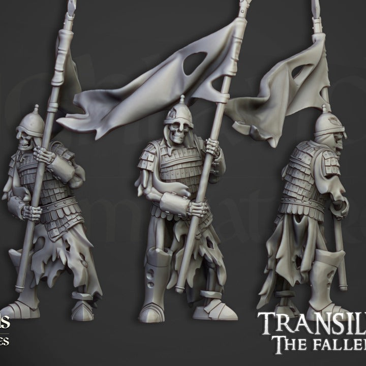 Miniatura Guardia Boyardo Esquelética Condes Vampiro resina 28mm sin pintar - Drakholm