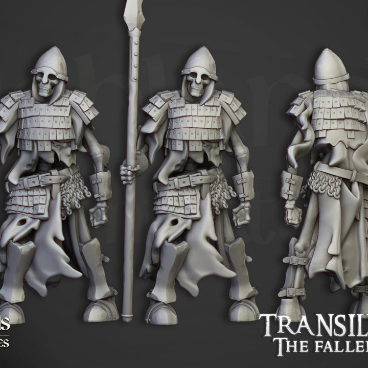 Miniatura Guardia Boyardo Esquelética Condes Vampiro resina 28mm sin pintar - Drakholm
