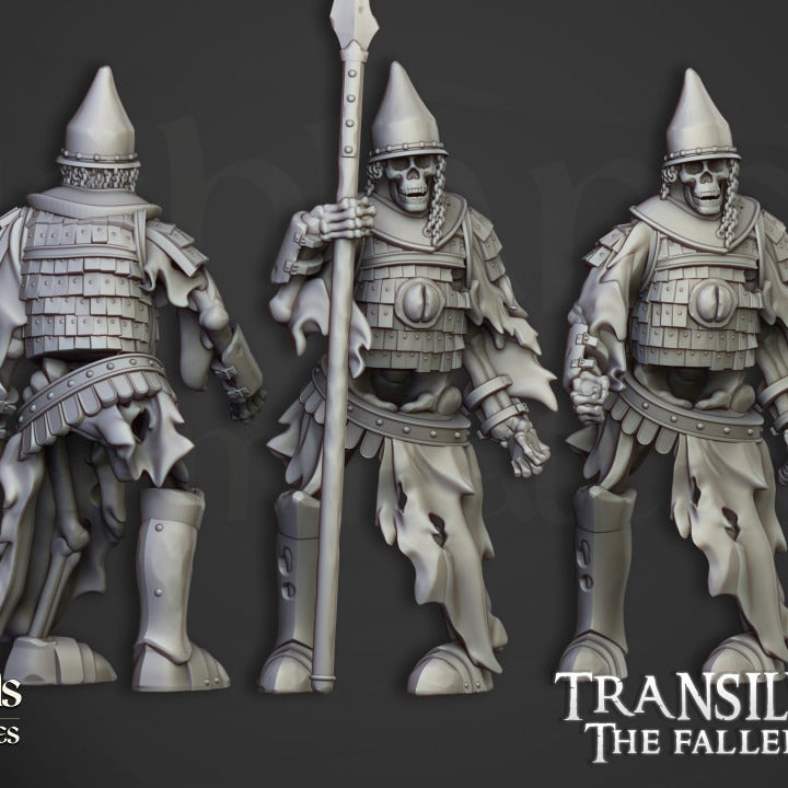 Miniatura Guardia Boyardo Esquelética Condes Vampiro resina 28mm sin pintar - Drakholm