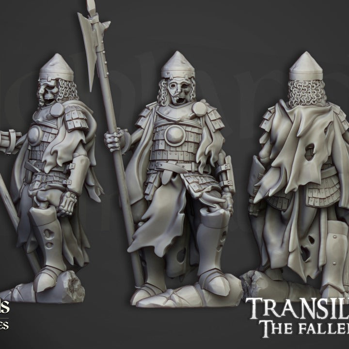 Miniatura Guardia Boyardo Esquelética Condes Vampiro resina 28mm sin pintar - Drakholm