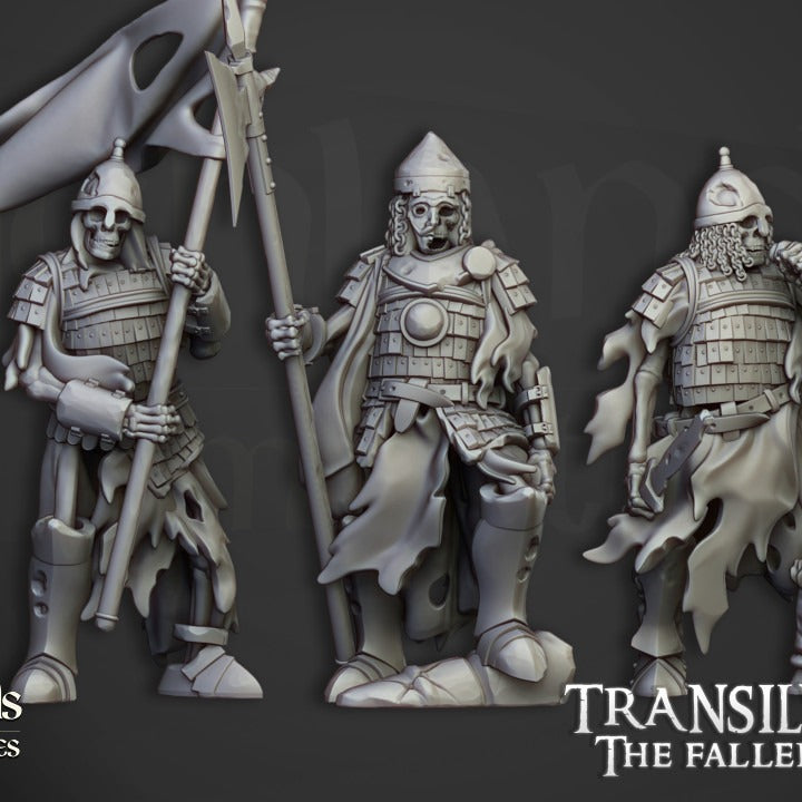 Miniatura Guardia Boyardo Esquelética Condes Vampiro resina 28mm sin pintar - Drakholm
