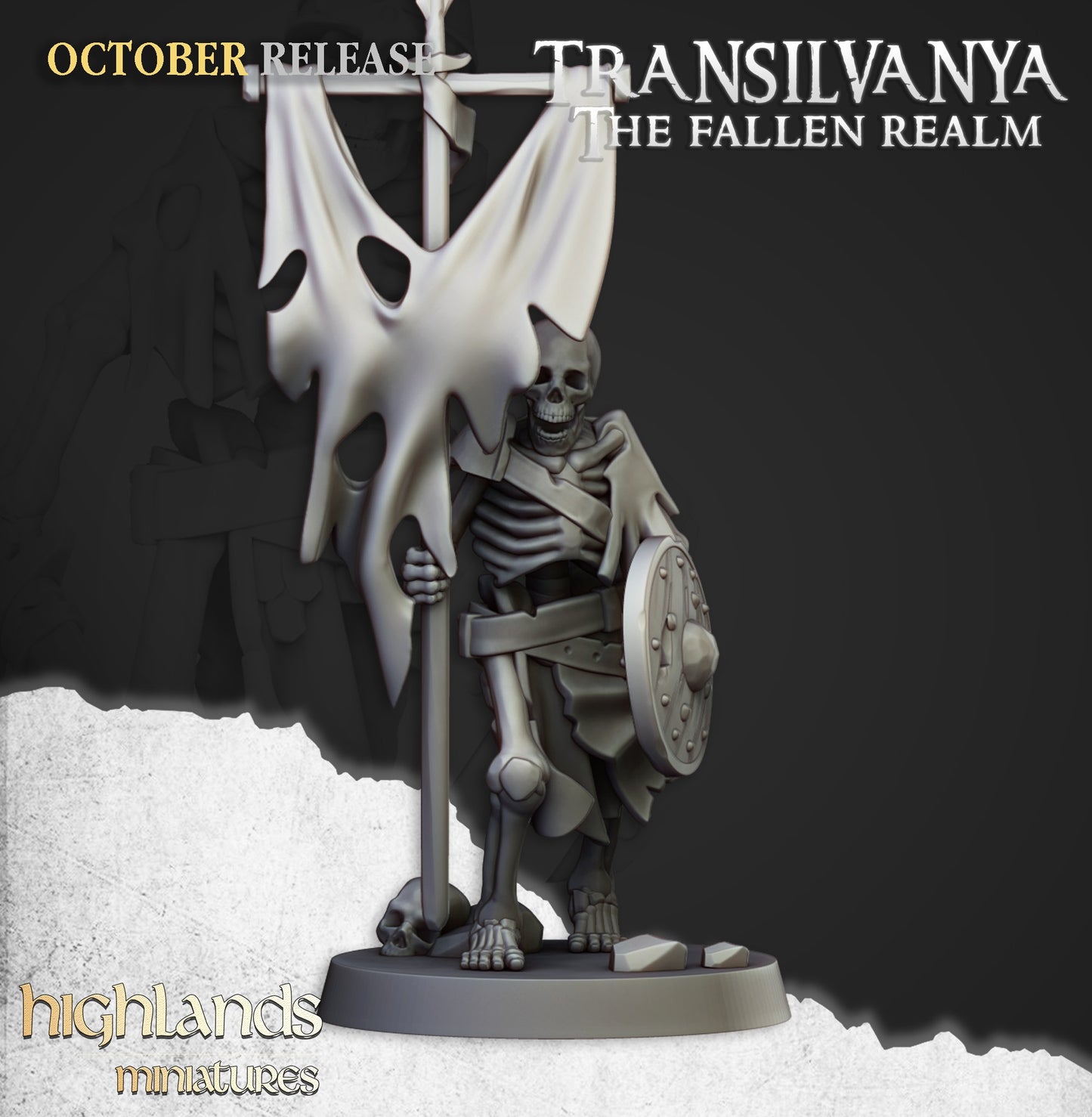 Miniatura Guerreros Esqueleto con Espadas Condes Vampiro resina 28mm sin pintar - Drakholm