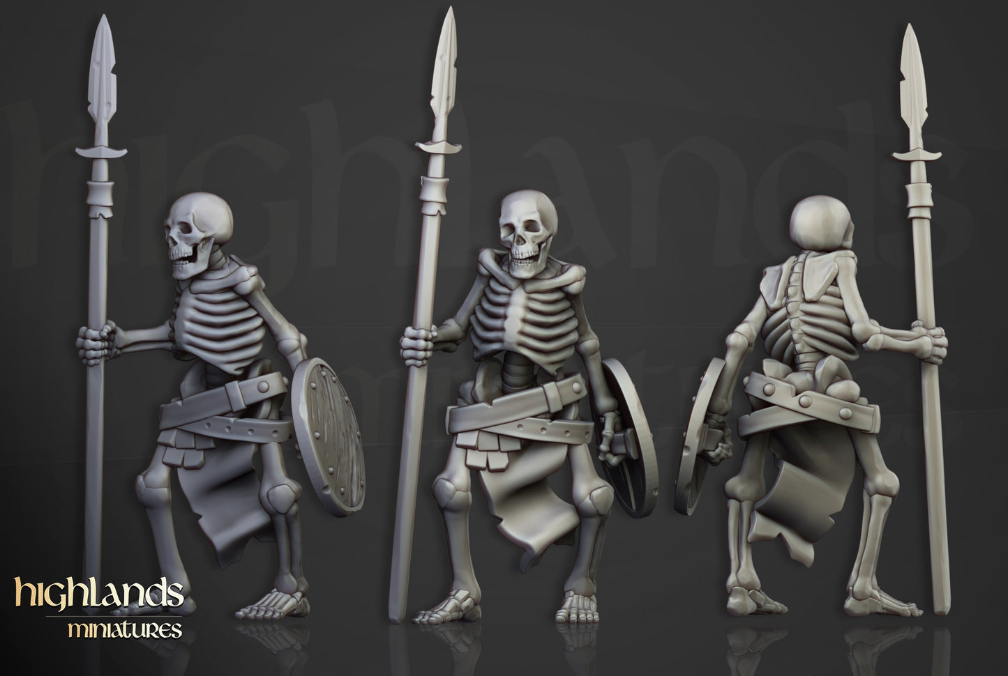 Miniatura Unidad de Guerreros Esqueletos Condes Vampiro resina 28mm sin pintar - Drakholm