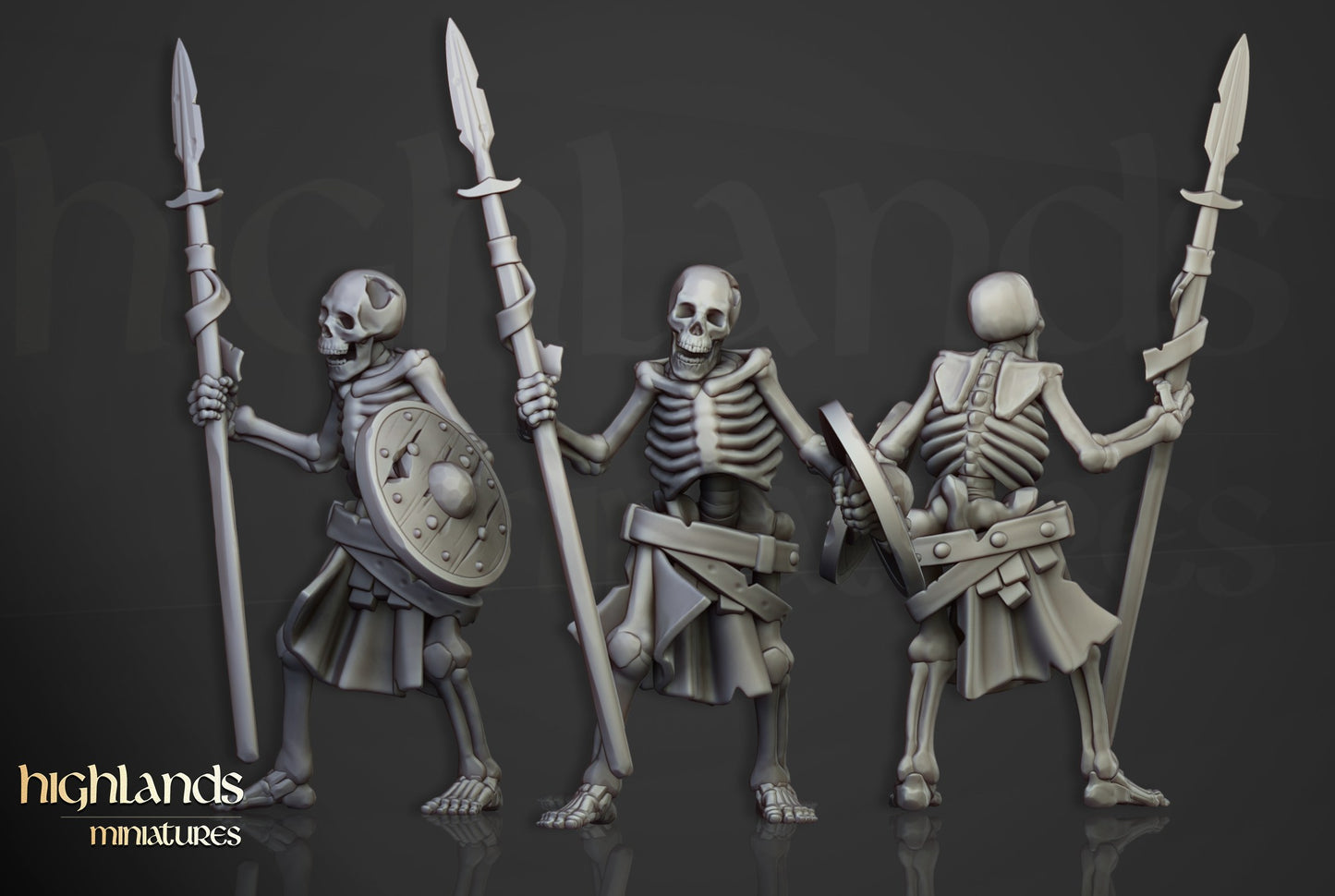 Miniatura Unidad de Guerreros Esqueletos Condes Vampiro resina 28mm sin pintar - Drakholm
