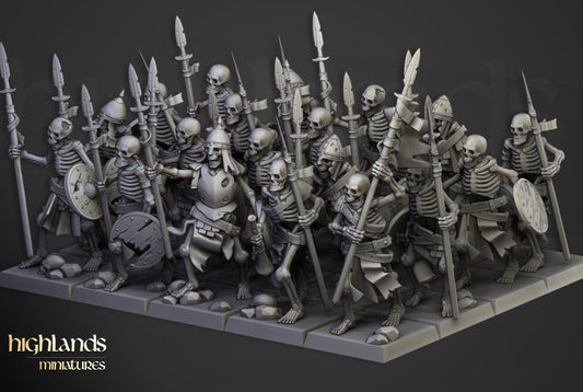Miniatura Unidad de Guerreros Esqueletos Condes Vampiro resina 28mm sin pintar - Drakholm