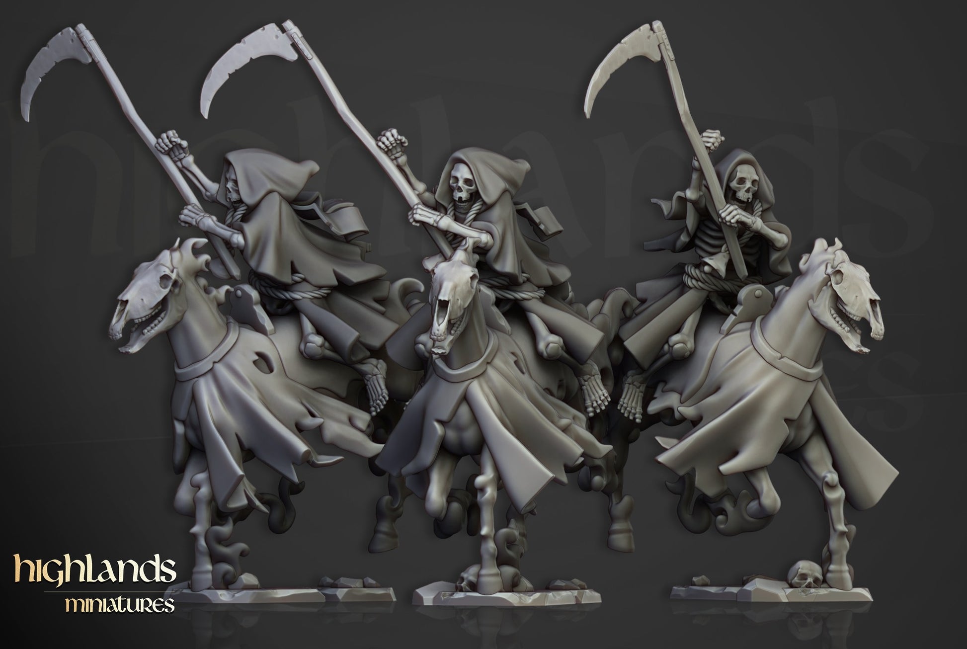 Miniatura Caballería Espectral Condes Vampiro resina 28mm sin pintar - Drakholm