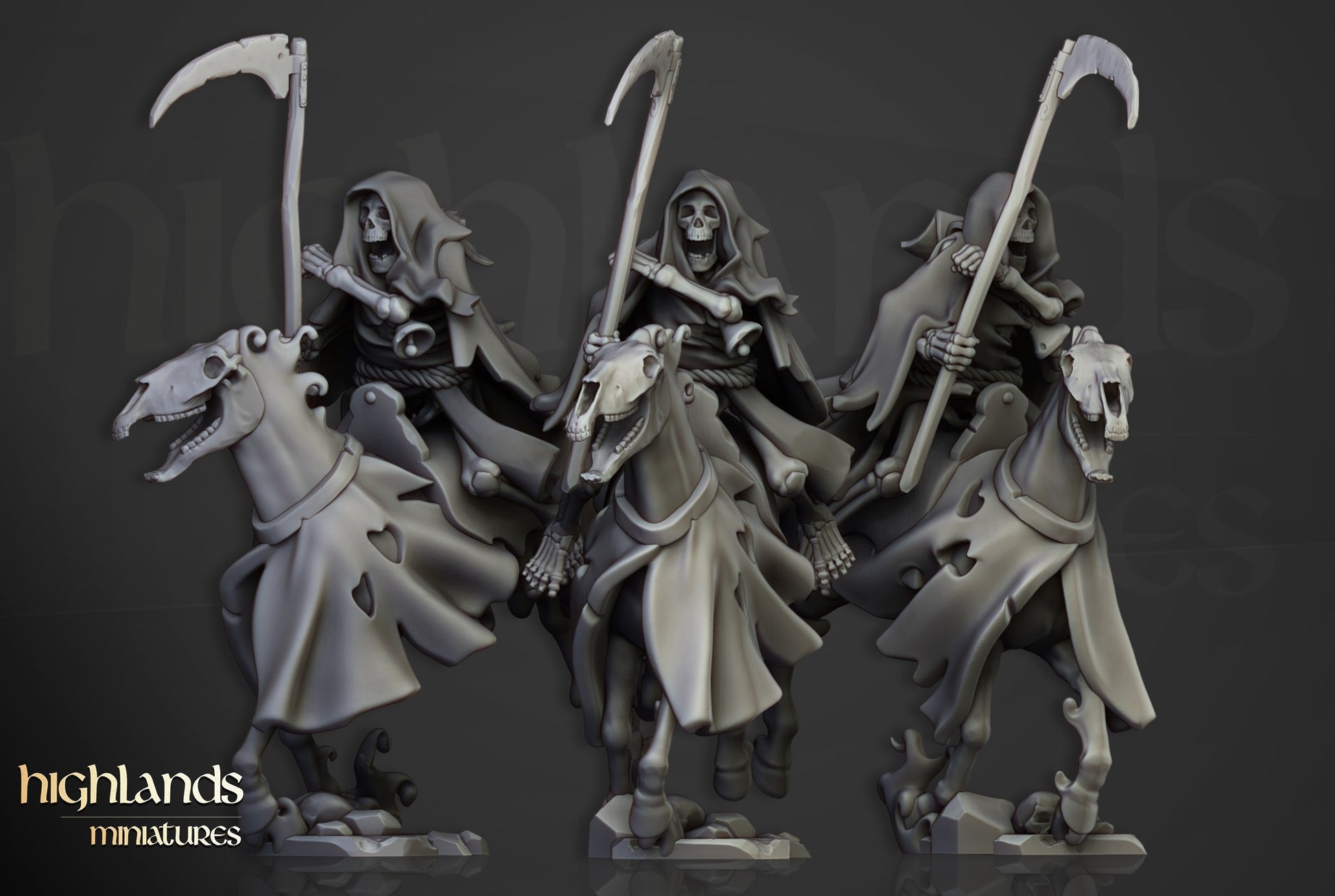 Miniatura Caballería Espectral Condes Vampiro resina 28mm sin pintar - Drakholm