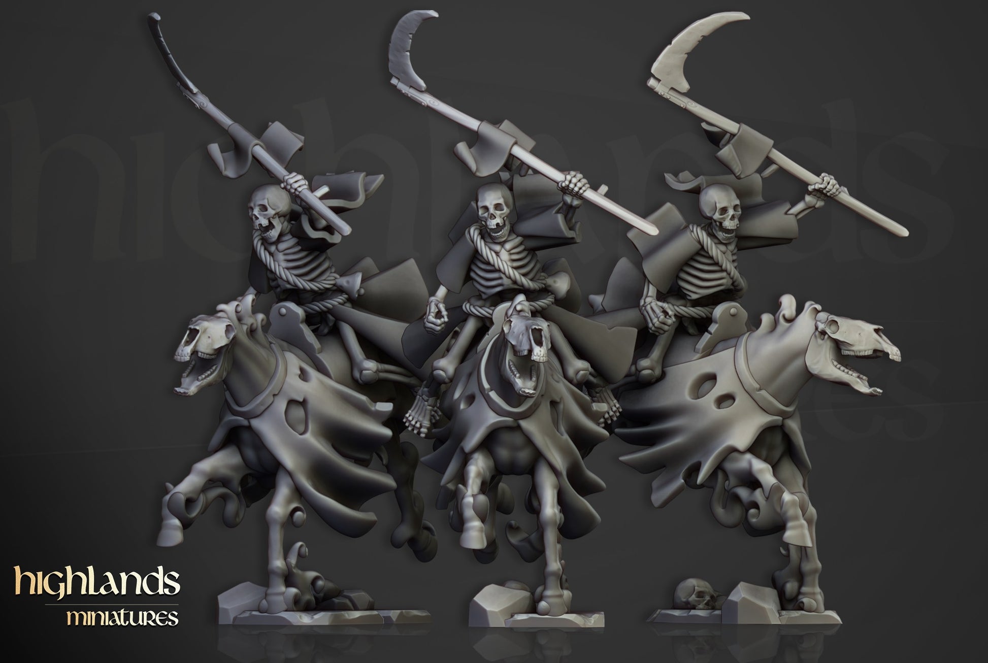 Miniatura Caballería Espectral Condes Vampiro resina 28mm sin pintar - Drakholm