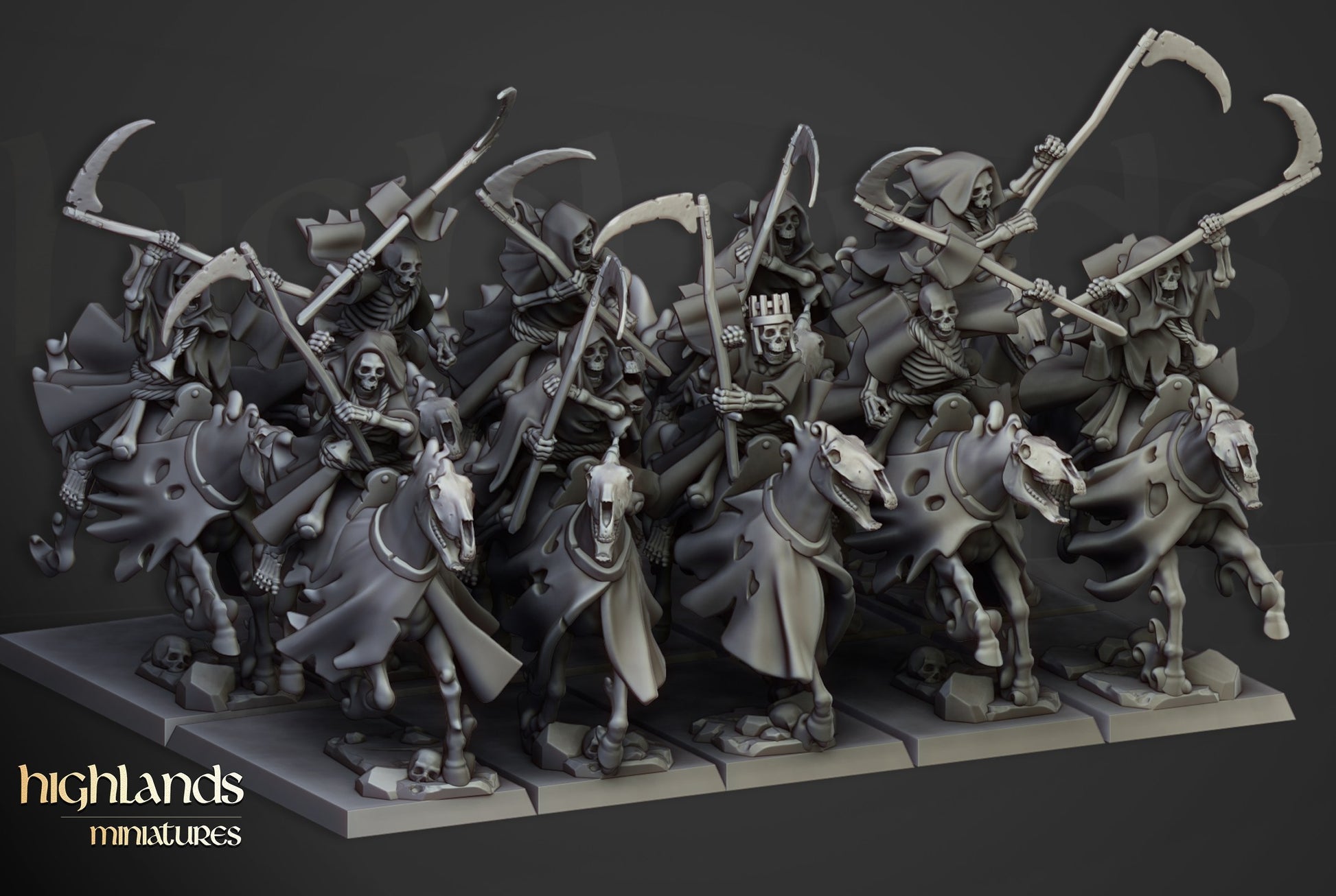 Miniatura Caballería Espectral Condes Vampiro resina 28mm sin pintar - Drakholm