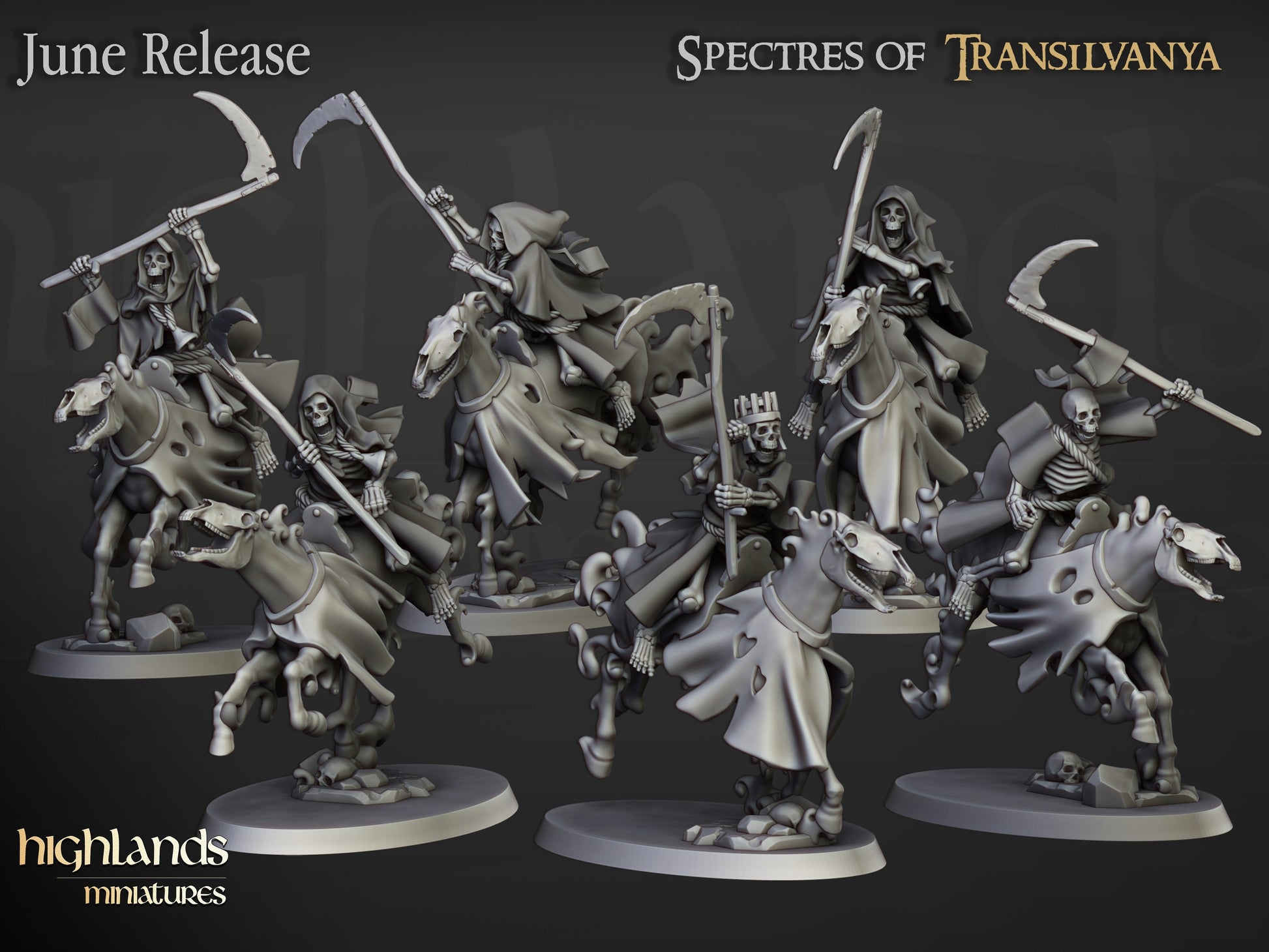 Miniatura Caballería Espectral Condes Vampiro resina 28mm sin pintar - Drakholm