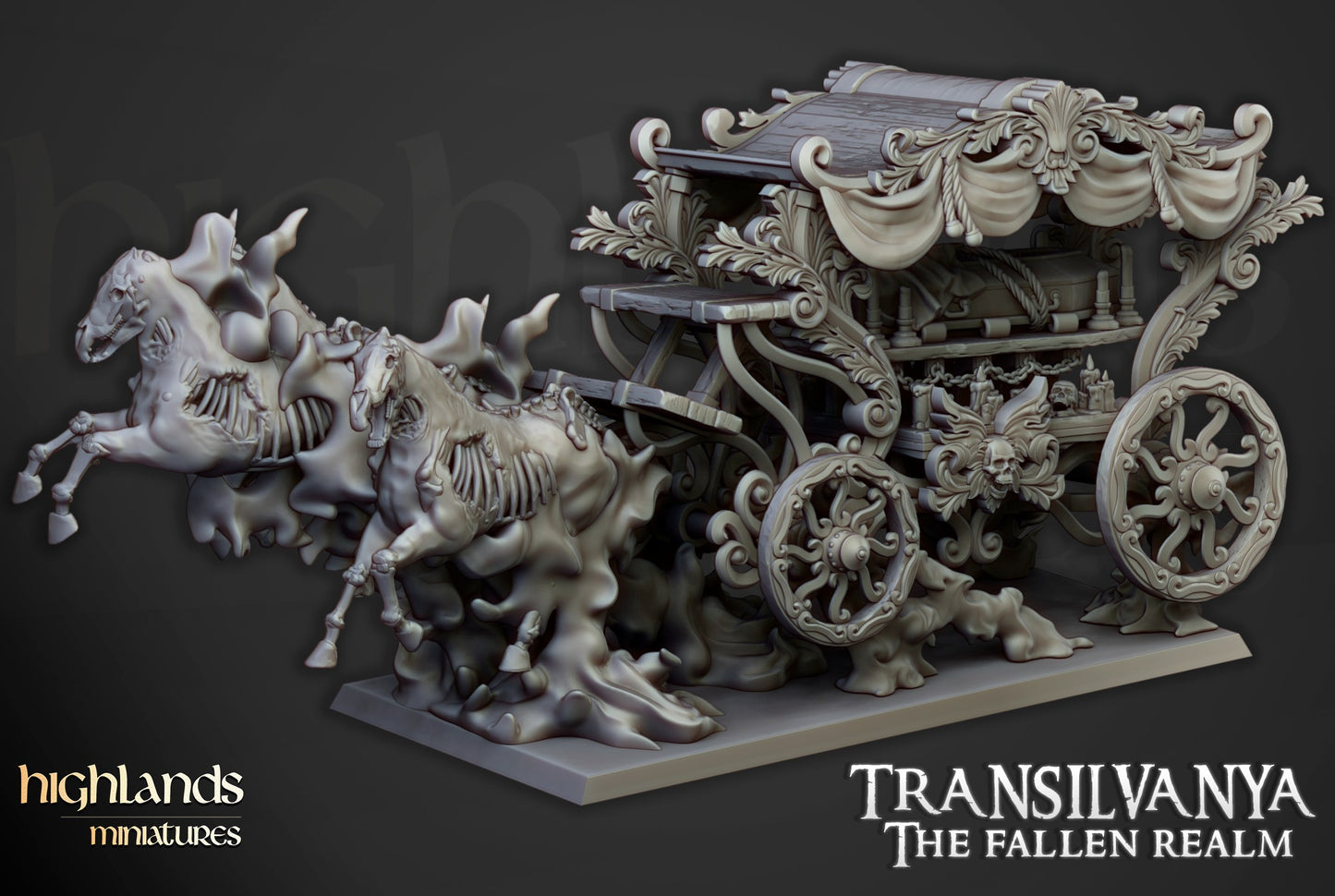 Miniatura Carro Boyardo No-Muerto Condes Vampiro resina 28mm sin pintar - Drakholm