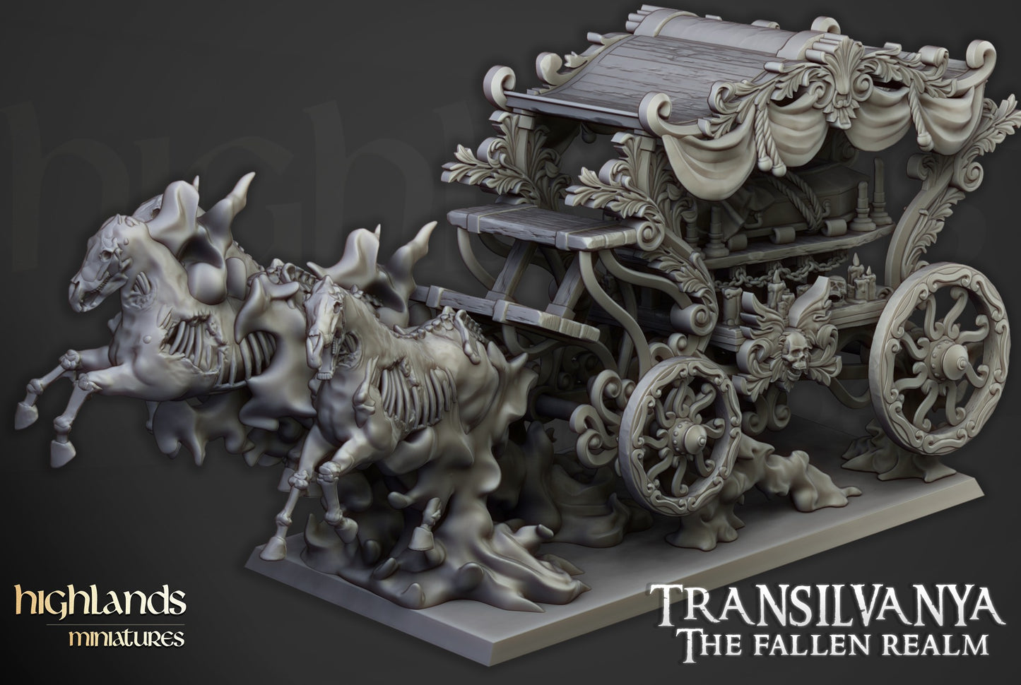 Miniatura Carro Boyardo No-Muerto Condes Vampiro resina 28mm sin pintar - Drakholm