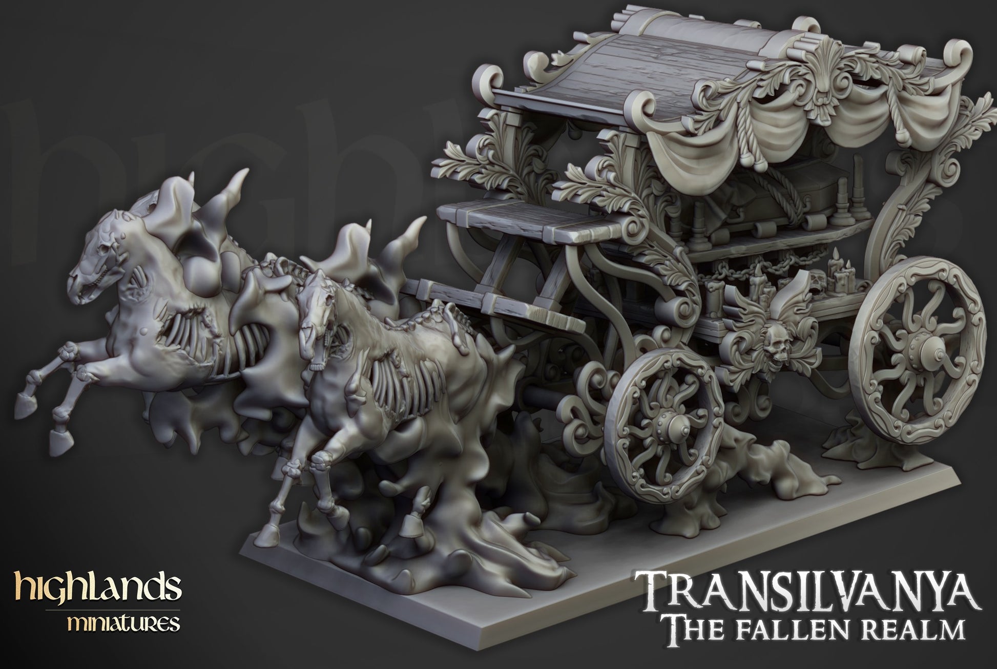 Miniatura Carro Boyardo No-Muerto Condes Vampiro resina 28mm sin pintar - Drakholm