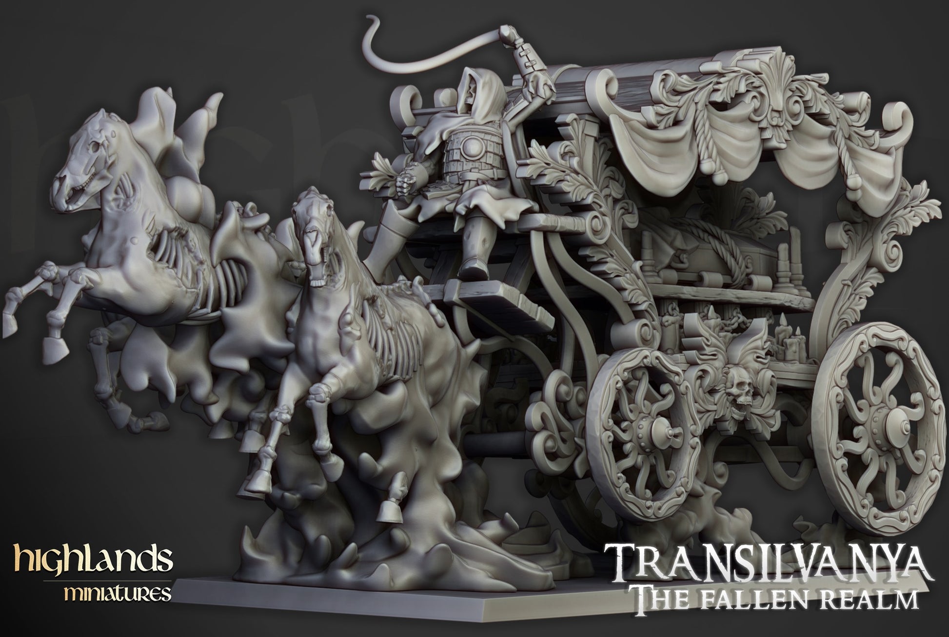 Miniatura Carro Boyardo No-Muerto Condes Vampiro resina 28mm sin pintar - Drakholm