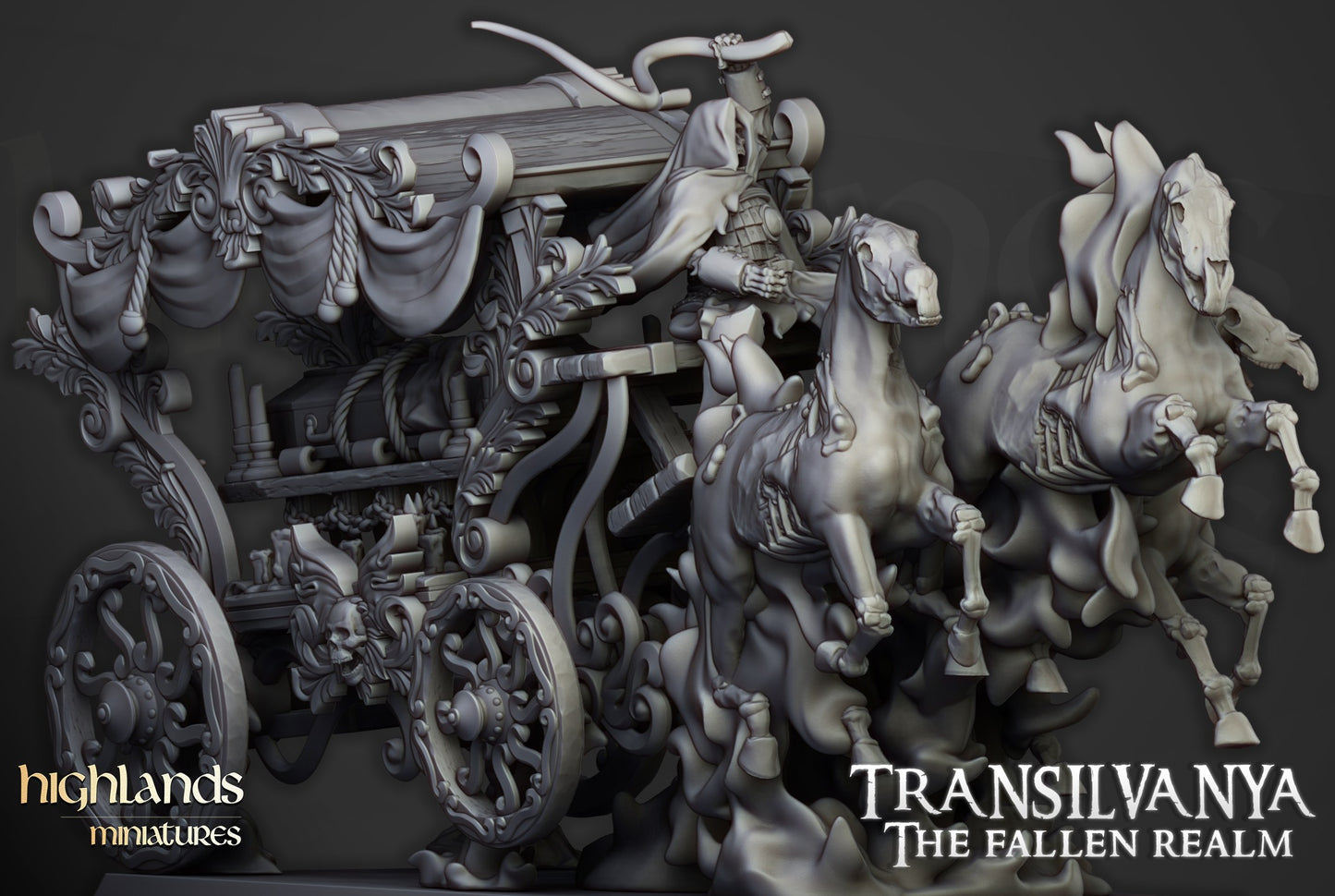 Miniatura Carro Boyardo No-Muerto Condes Vampiro resina 28mm sin pintar - Drakholm