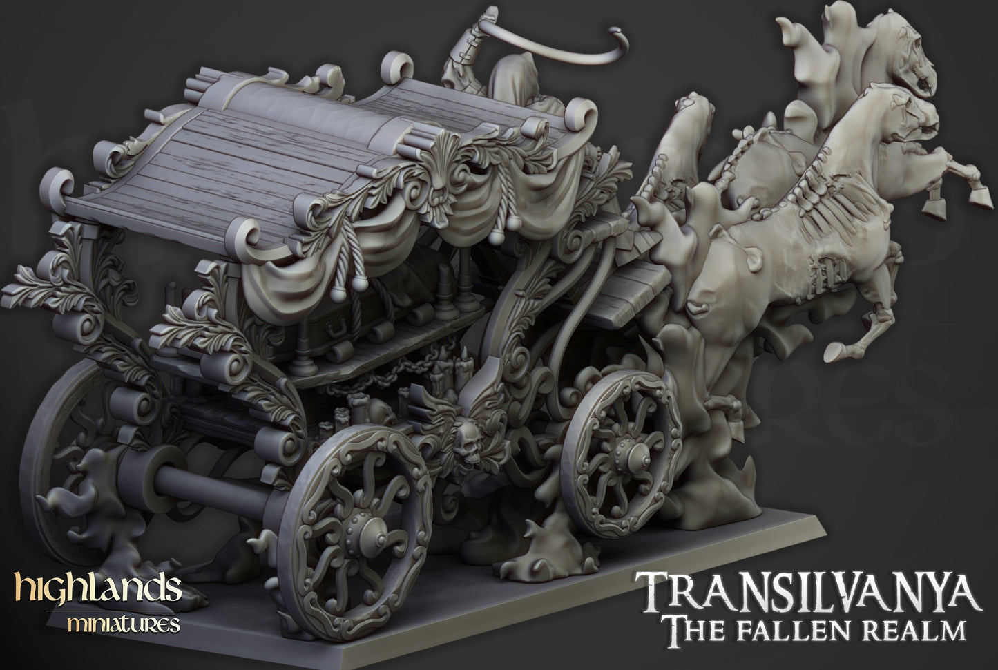 Miniatura Carro Boyardo No-Muerto Condes Vampiro resina 28mm sin pintar - Drakholm