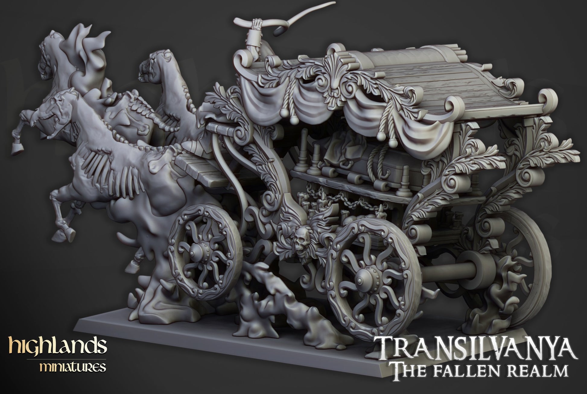 Miniatura Carro Boyardo No-Muerto Condes Vampiro resina 28mm sin pintar - Drakholm