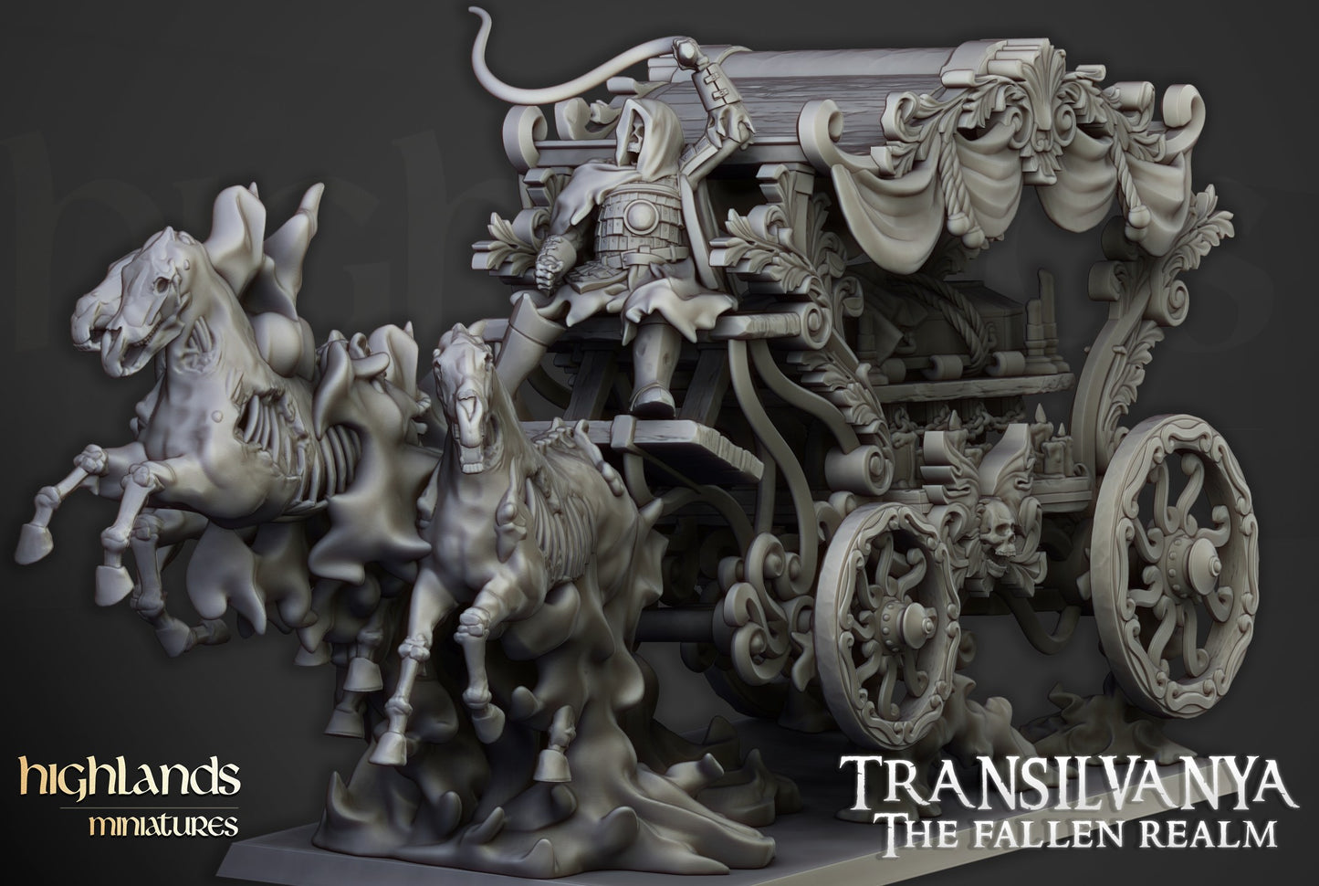 Miniatura Carro Boyardo No-Muerto Condes Vampiro resina 28mm sin pintar - Drakholm