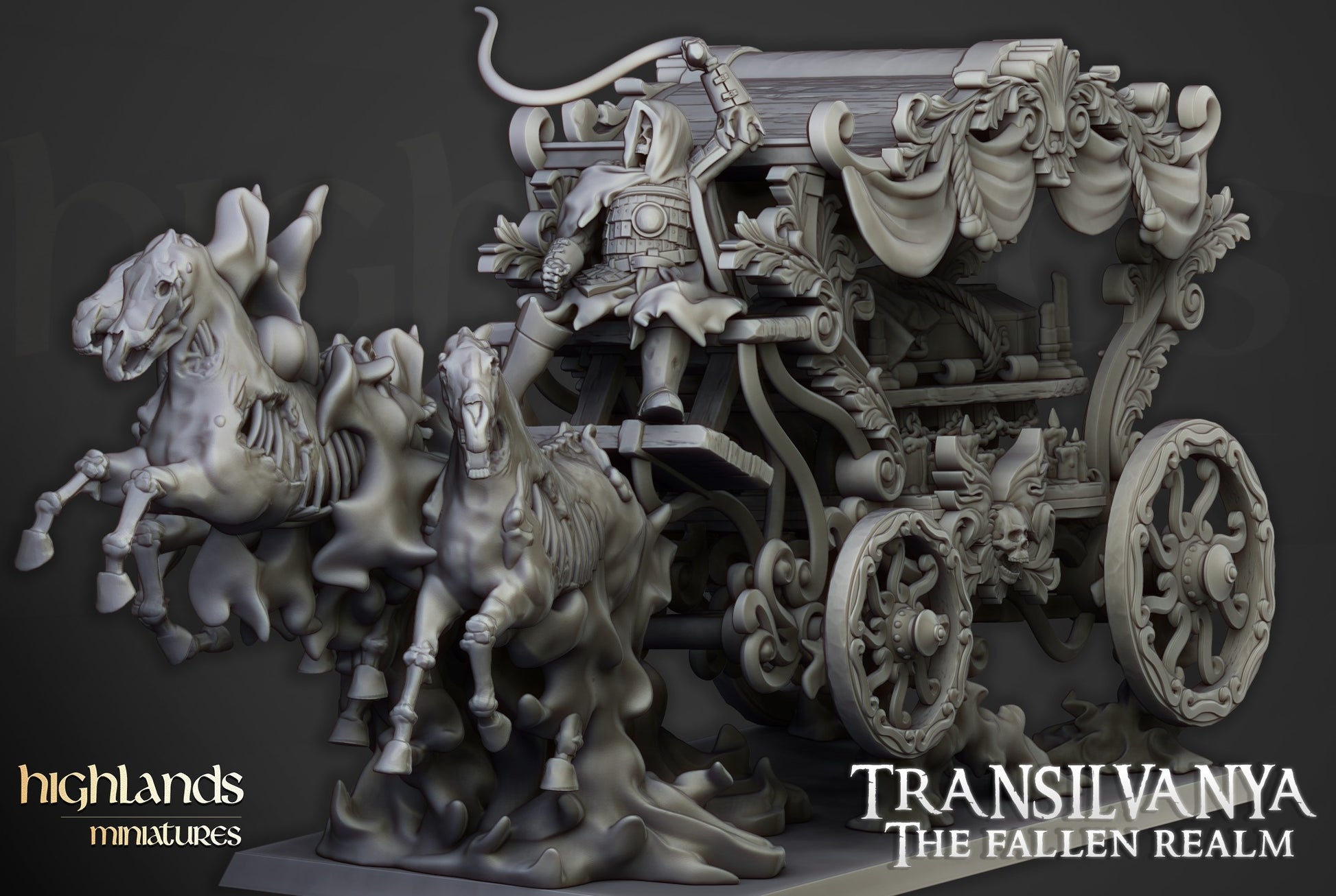 Miniatura Carro Boyardo No-Muerto Condes Vampiro resina 28mm sin pintar - Drakholm