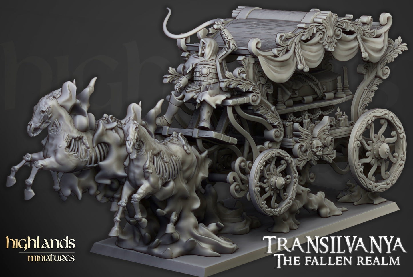 Miniatura Carro Boyardo No-Muerto Condes Vampiro resina 28mm sin pintar - Drakholm