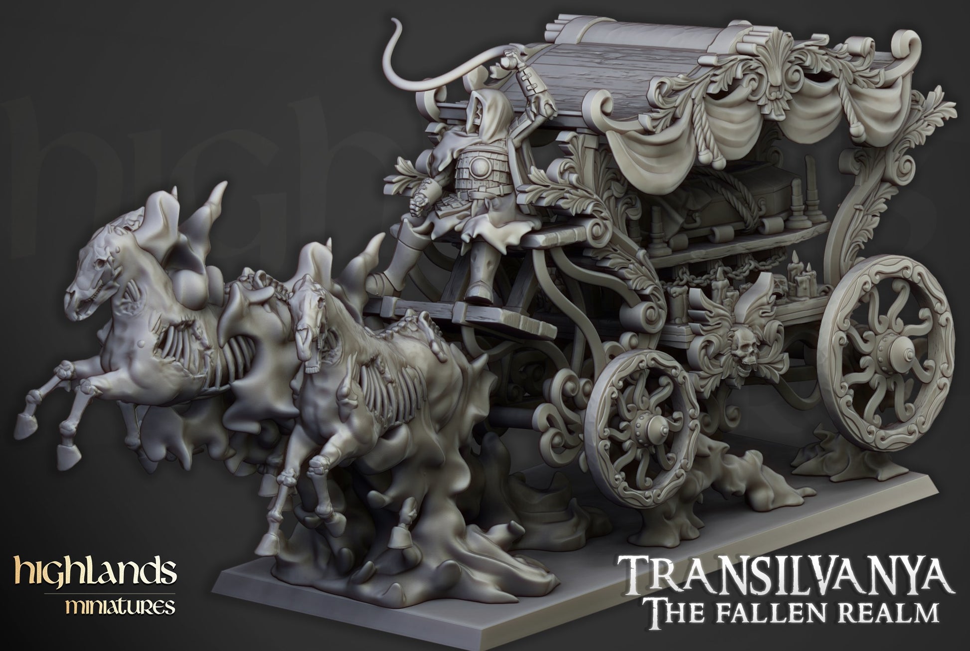 Miniatura Carro Boyardo No-Muerto Condes Vampiro resina 28mm sin pintar - Drakholm