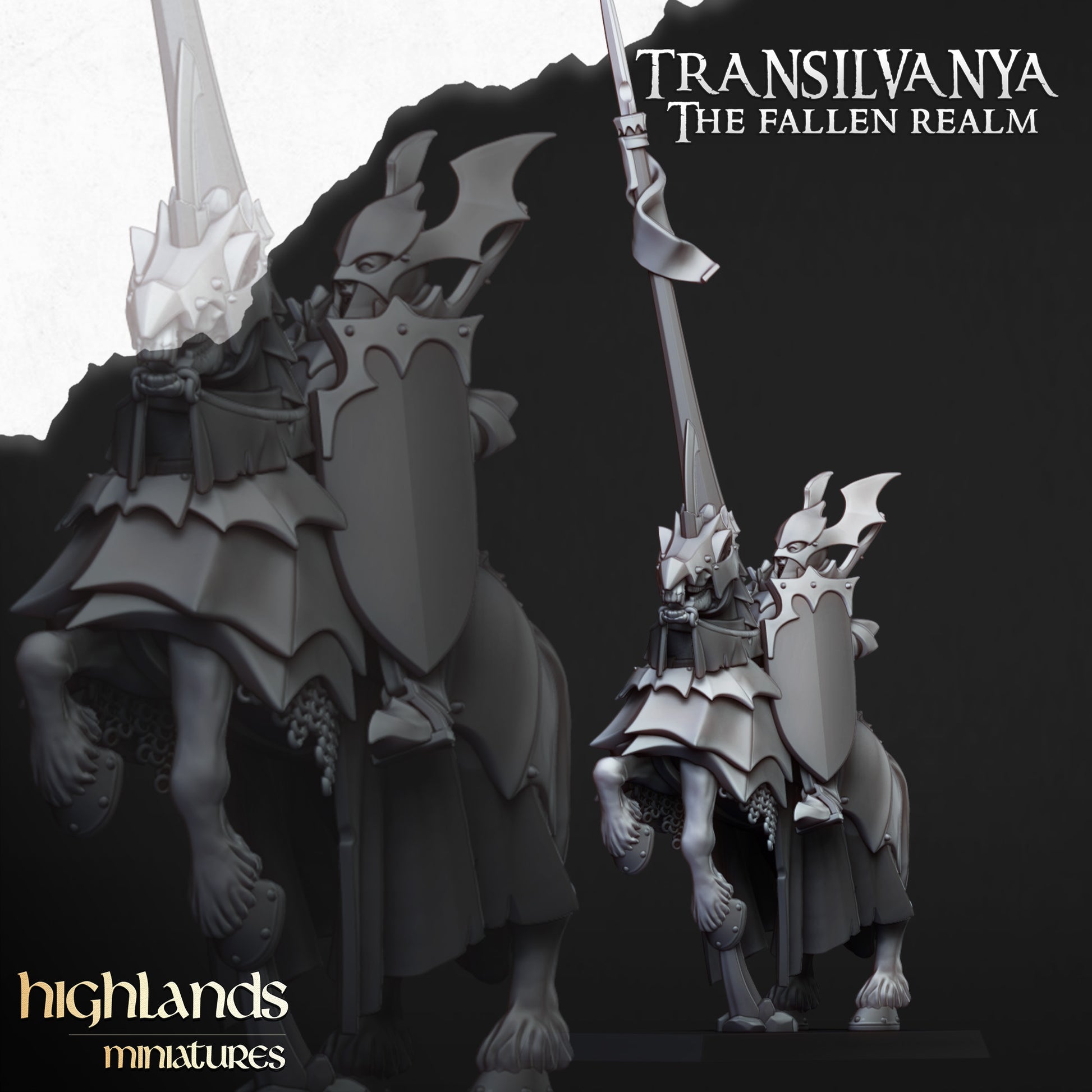 Miniatura Caballeros Vampiros Condes Vampiro resina 28mm sin pintar - Drakholm