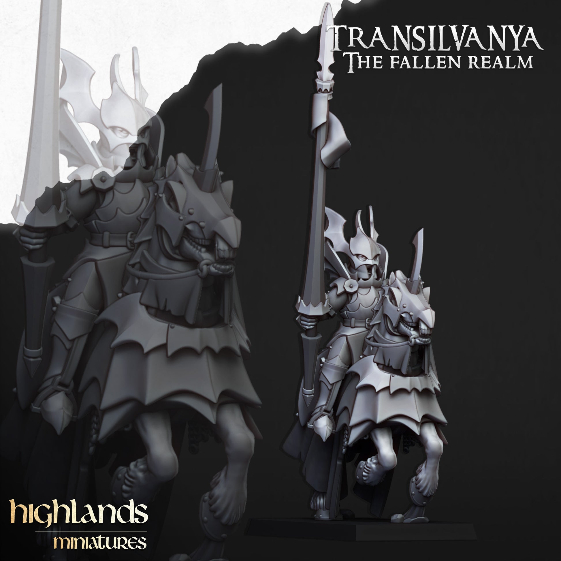 Miniatura Caballeros Vampiros Condes Vampiro resina 28mm sin pintar - Drakholm