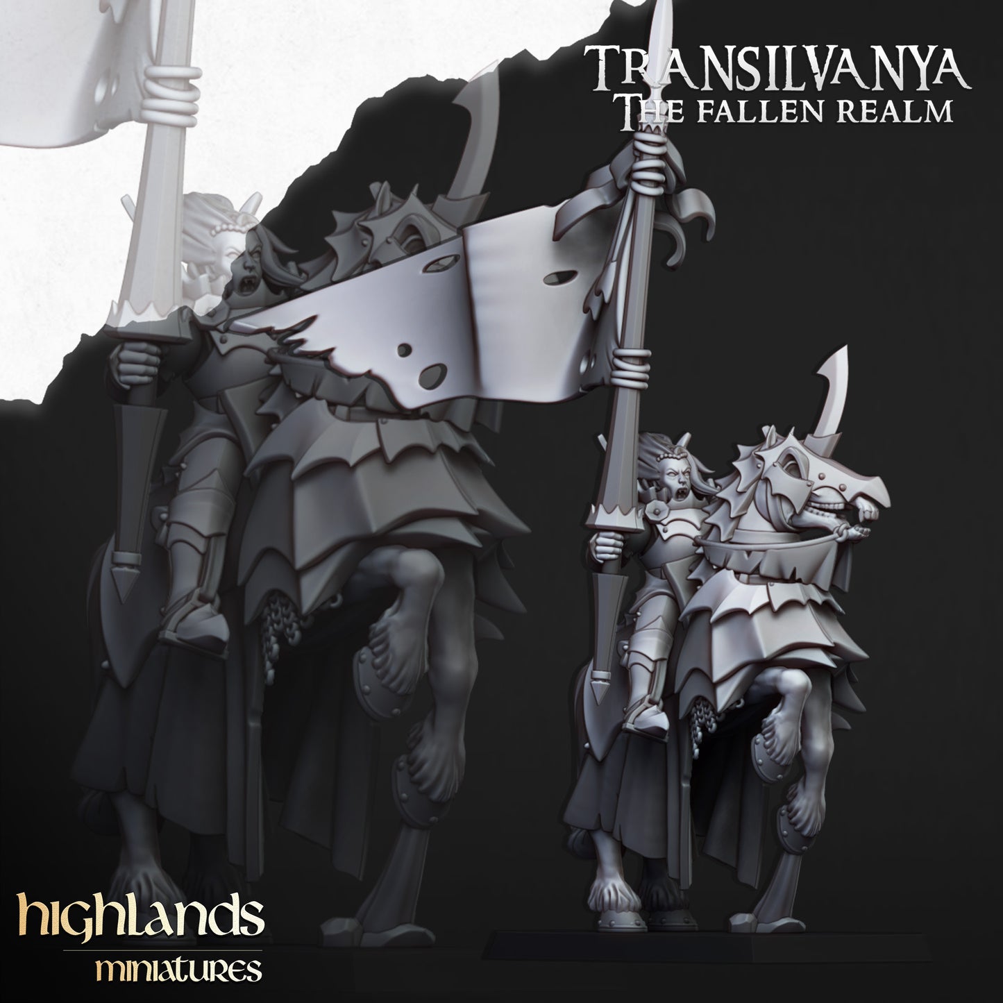 Miniatura Caballeros Vampiros Condes Vampiro resina 28mm sin pintar - Drakholm