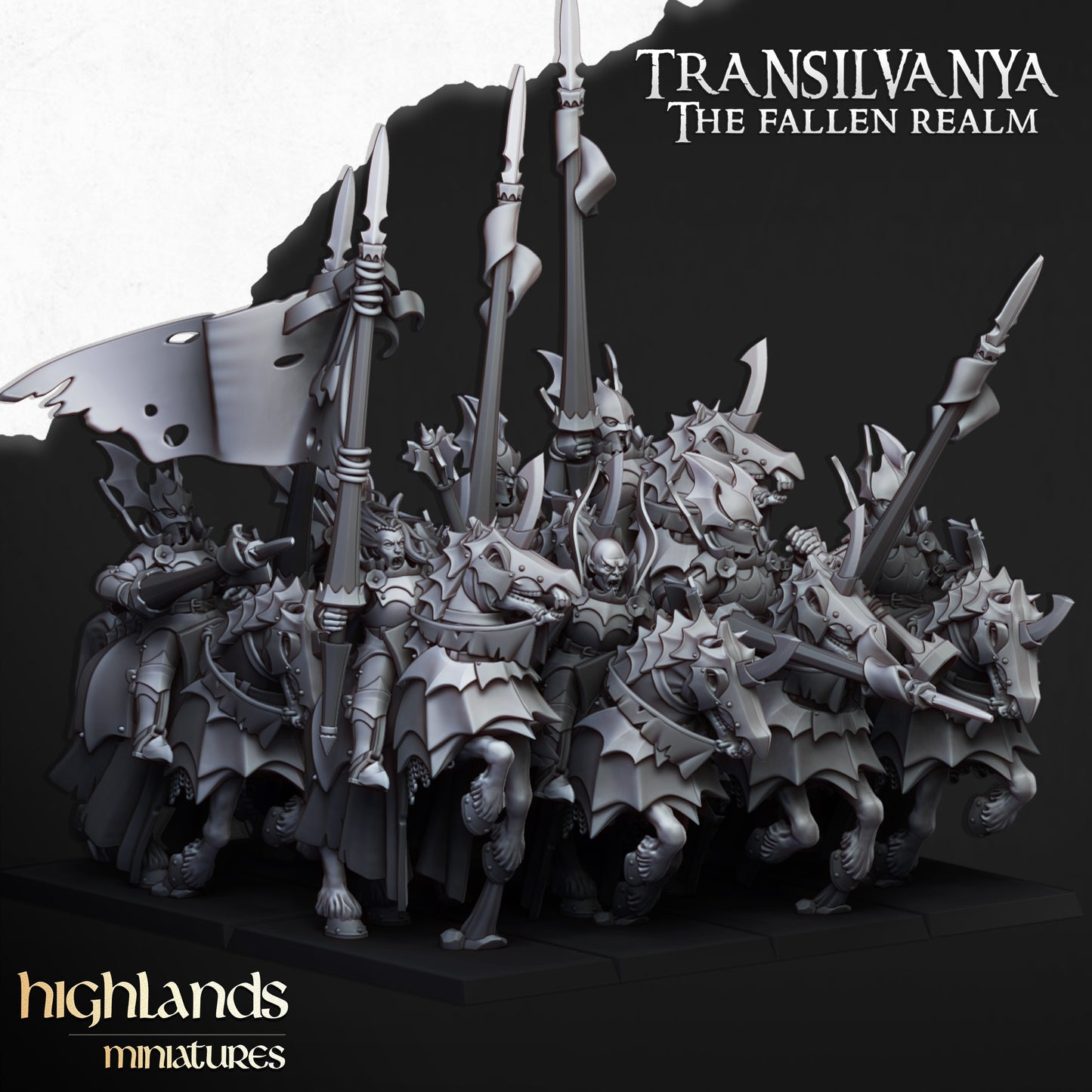 Miniatura Caballeros Vampiros Condes Vampiro resina 28mm sin pintar - Drakholm