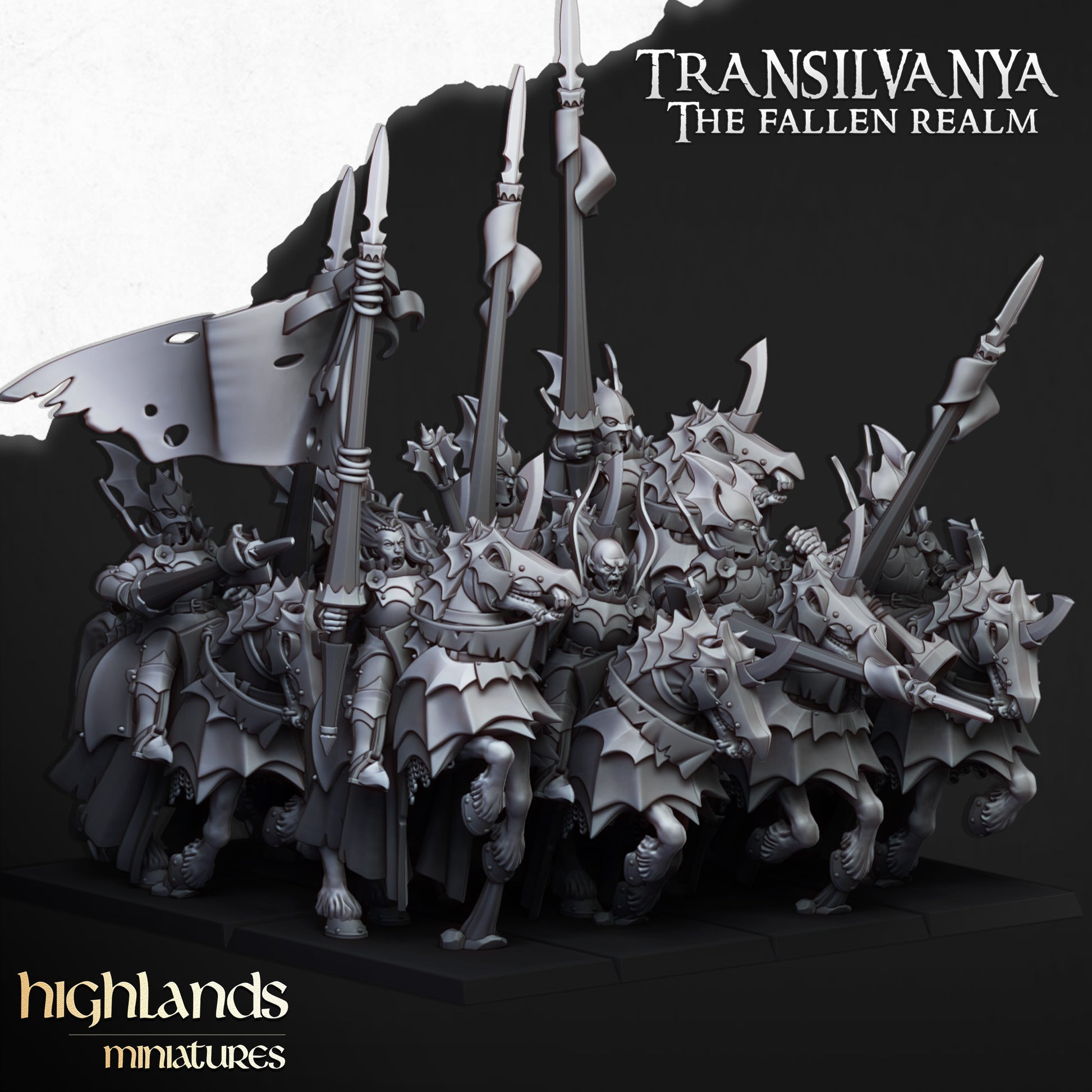 Miniatura Caballeros Vampiros Condes Vampiro resina 28mm sin pintar - Drakholm
