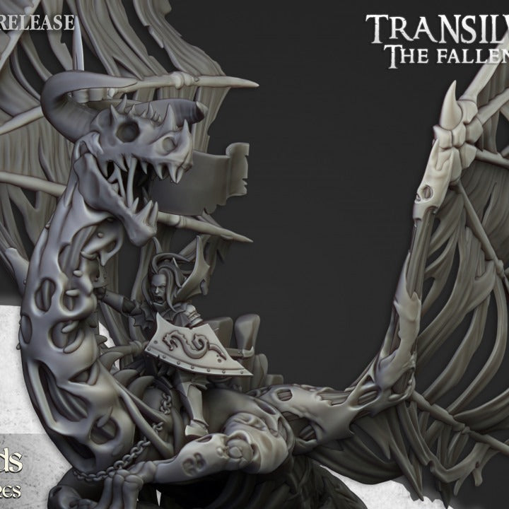 Miniatura Dama Vampiro en Dragón Zombi Condes Vampiro resina 28mm sin pintar - Drakholm