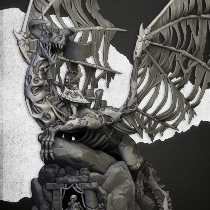 Miniatura Dama Vampiro en Dragón Zombi Condes Vampiro resina 28mm sin pintar - Drakholm