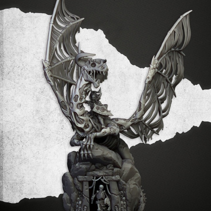 Miniatura Dama Vampiro en Dragón Zombi Condes Vampiro resina 28mm sin pintar - Drakholm