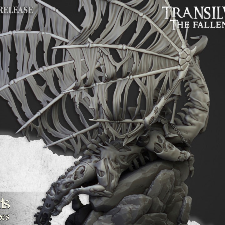 Miniatura Dama Vampiro en Dragón Zombi Condes Vampiro resina 28mm sin pintar - Drakholm