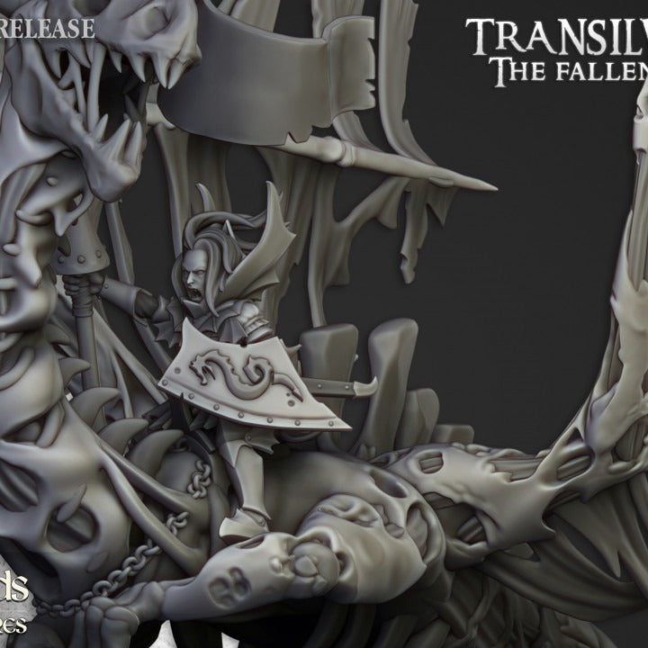 Miniatura Dama Vampiro en Dragón Zombi Condes Vampiro resina 28mm sin pintar - Drakholm